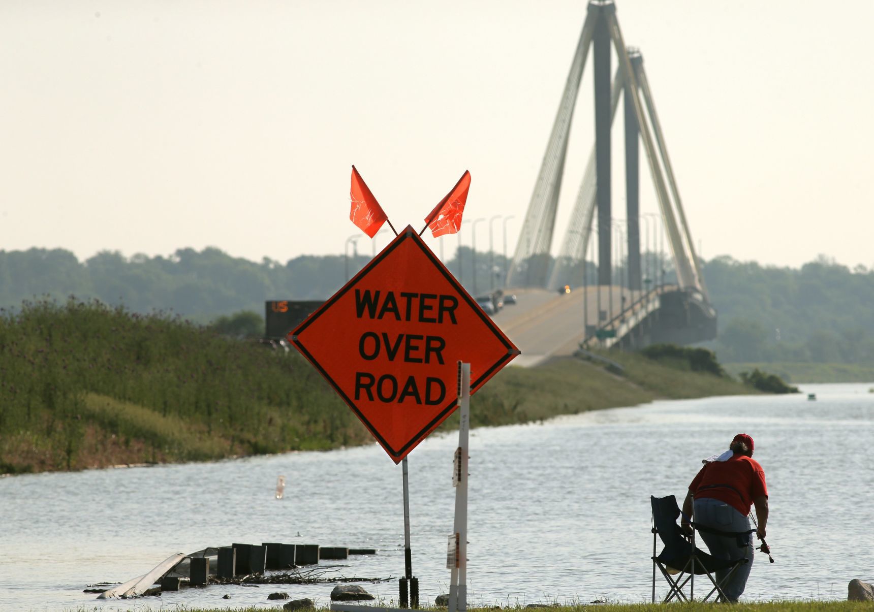 Flood waters in West Alton continue to rise